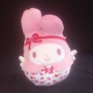 Squishmallows My Melody Pink and White Plush Toy with Heart Accents